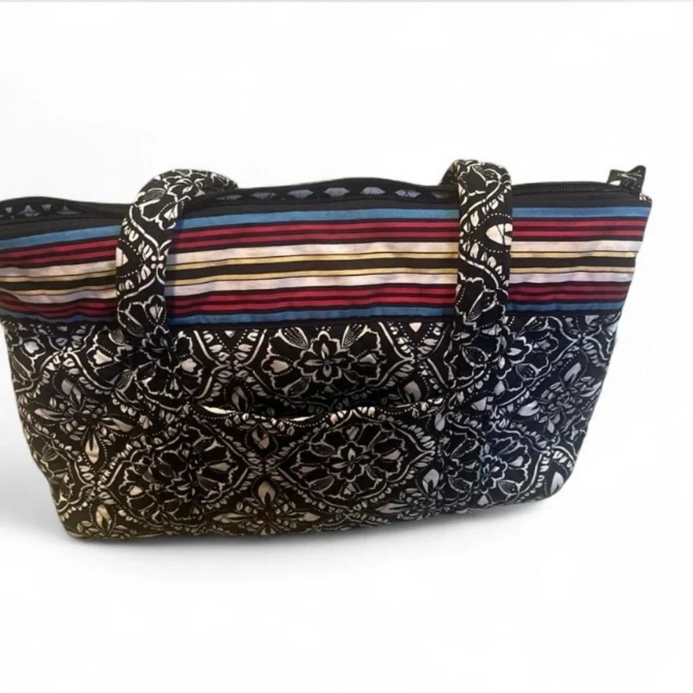 Vera‎ Bradley Black and Multicolor Hobo Bag